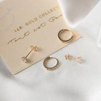 Ensemble de Boucles d'Oreilles Pierres Célestes | Or