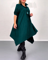 Robe décontractée irrégulière de couleur unie