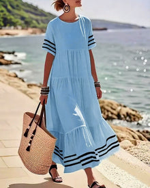 Robe Tendance Vacances Manches Courtes