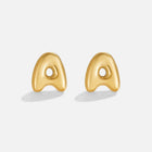 Boucles d'oreilles en or avec lettre bulle