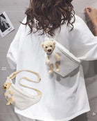 Sac à bandoulière en forme d'ours en peluche