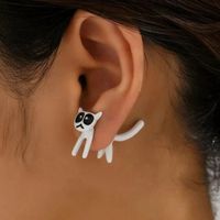 Boucles d'oreilles Vintage Gata Blanca
