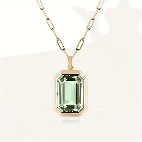 Collier Sofia avec pierre d'émeraude