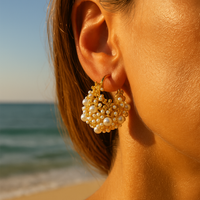 Boucles d'oreilles Dione | Aube Dorée Écume