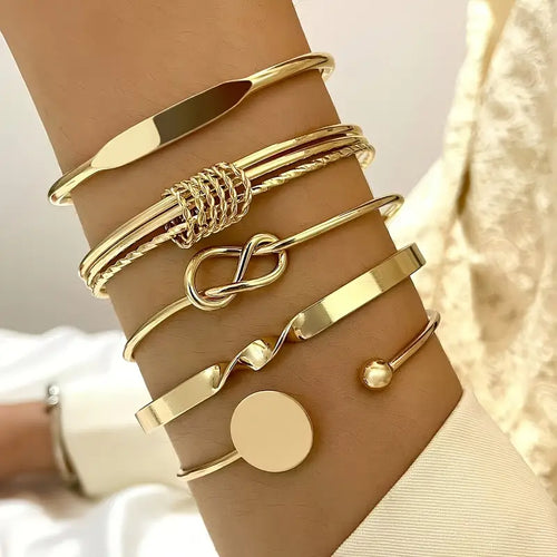 Ensemble Bracelets Nœud Élégant | Or