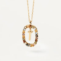 Collier Élégant avec Pierres Multicolores