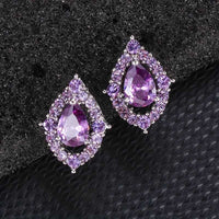 Collier et boucles d'oreilles Nadine Améthyste