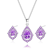 Collier et boucles d'oreilles Nadine Améthyste