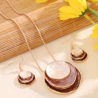 Ensemble Collier et Boucles d'Oreilles Boho Émaillés Fait Main
