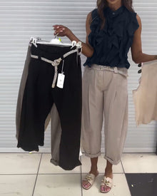 Tank Top Designer Ruffle Sans Manches