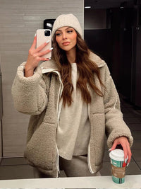 Elisabetta | Manteau en peluche douillet pour femme