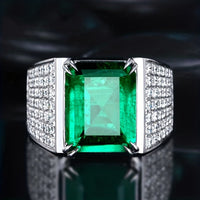 Bague Elsa avec émeraude et diamants
