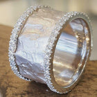 Bague vintage avec zirconium argenté