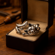 Bague Vintage de Chat en Argent (Ajustable)