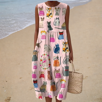 Robe d’Été Confortable Sans Manches
