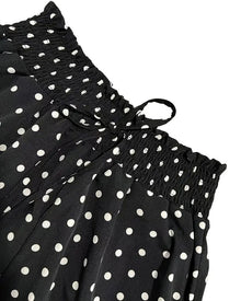 Pantalon Imprimé Pois Long
