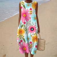 Robe d’Été Confortable Sans Manches