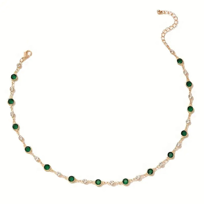 Collier Pendentif Vert Divin
