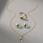 Ensemble de Bijoux Émeraude Valentina