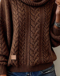 Pull en maille torsadée unie