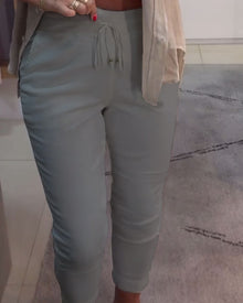 Pantalon Fuselé Décontracté Avec Cordon