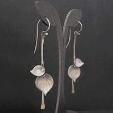 Boucles d'oreilles Boho Feuille en Argent