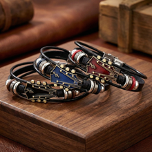 Bracelet en Cuir avec Guitare