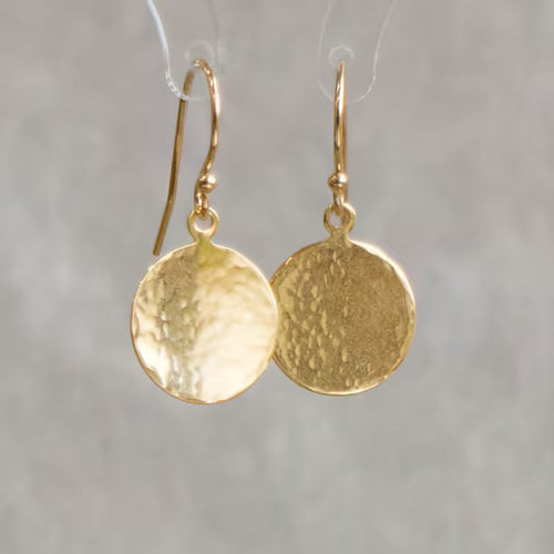 Boucles d'oreilles vintage rondes en forme de marteau