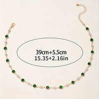 Collier Pendentif Vert Divin