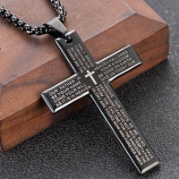 Collier avec pendentif croisé unisexe moderne