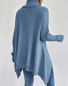Pull Ample à Col Montant Asymétrique