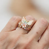 Bague Papillon Brillant De La Nature Avec Zircon