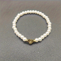 Bracelet Élégant en Cœur avec Initiale