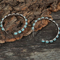 Boucles d'oreilles vintage en turquoise
