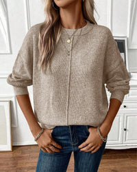 Pull Col Rond Décontracté Ample