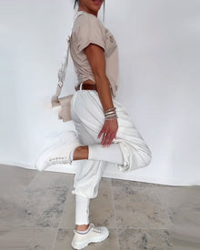Pantalon Mode Couleur Unie Court