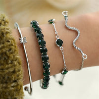 Ensemble de Bracelets Émeraude Pure | Or