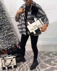 Sac fourre-tout tendance avec coutures bicolores