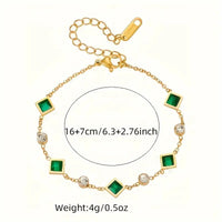 Bracelet Émeraude Céleste