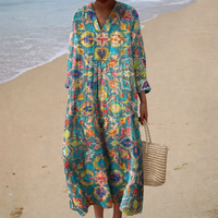 Robe d’Été Imprimée Flatteuse