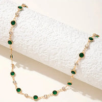 Collier Pendentif Vert Divin