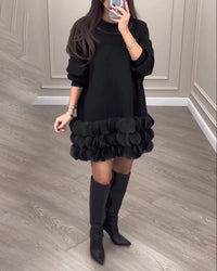Robe élégante avec pétales patchwork
