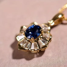 Collier en or bleu