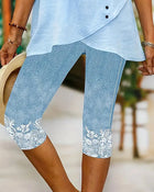 Pantalon Décontracté Imprimé Court