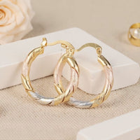 Boucles d'oreilles vintage rondes en créole