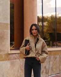 Lisette | Veste bomber femme or pour l'automne