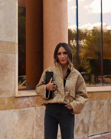 Lisette | Veste bomber femme or pour l'automne