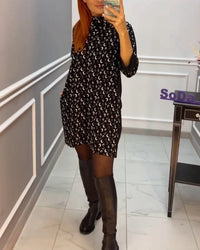 Robe papillon imprimée décontractée
