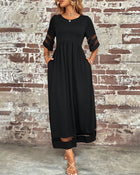Robe élégante à Manches Mi-Longues Et Col Rond Décontracté