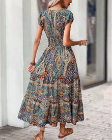 Robe élégante à imprimé vintage